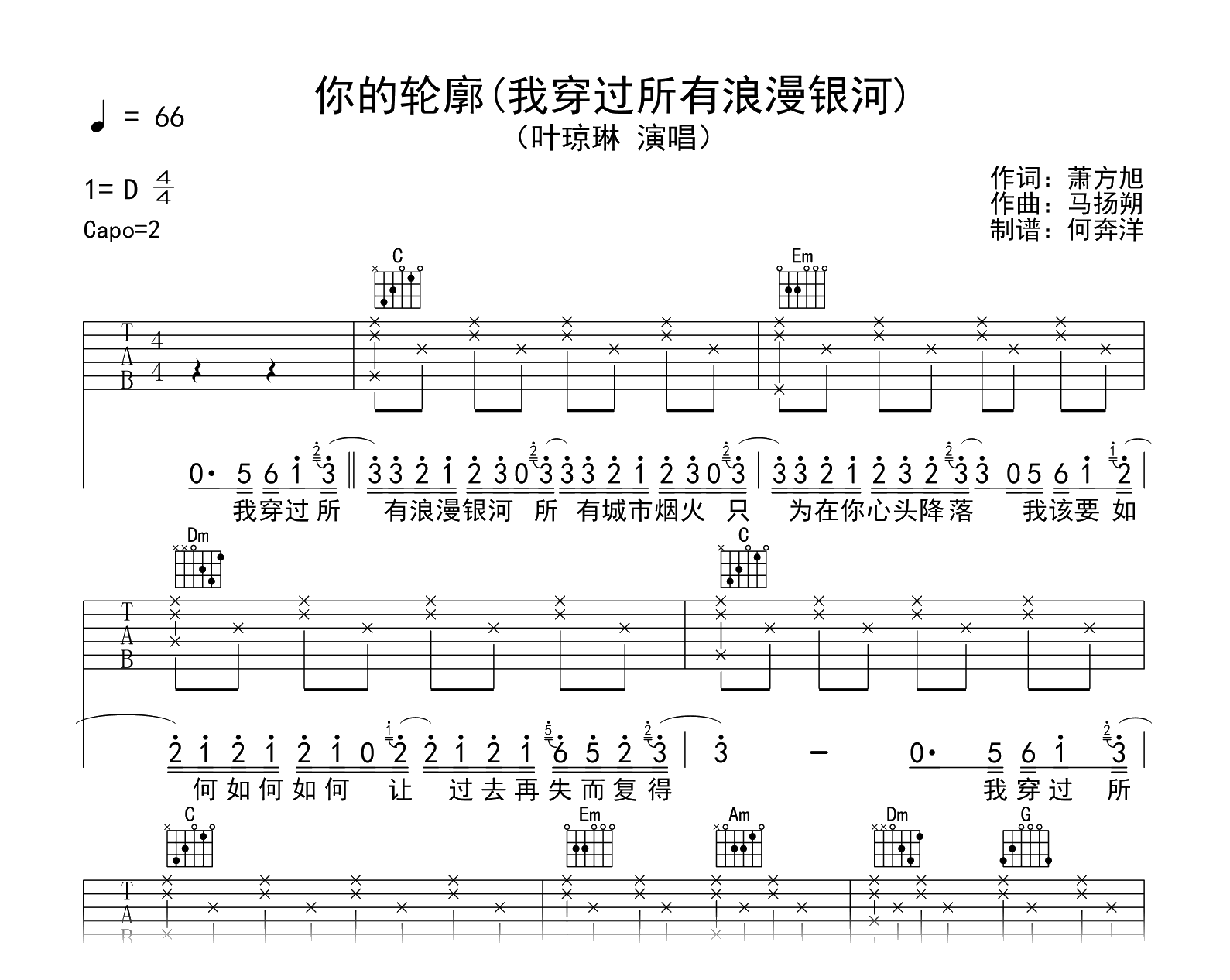 你的轮廓