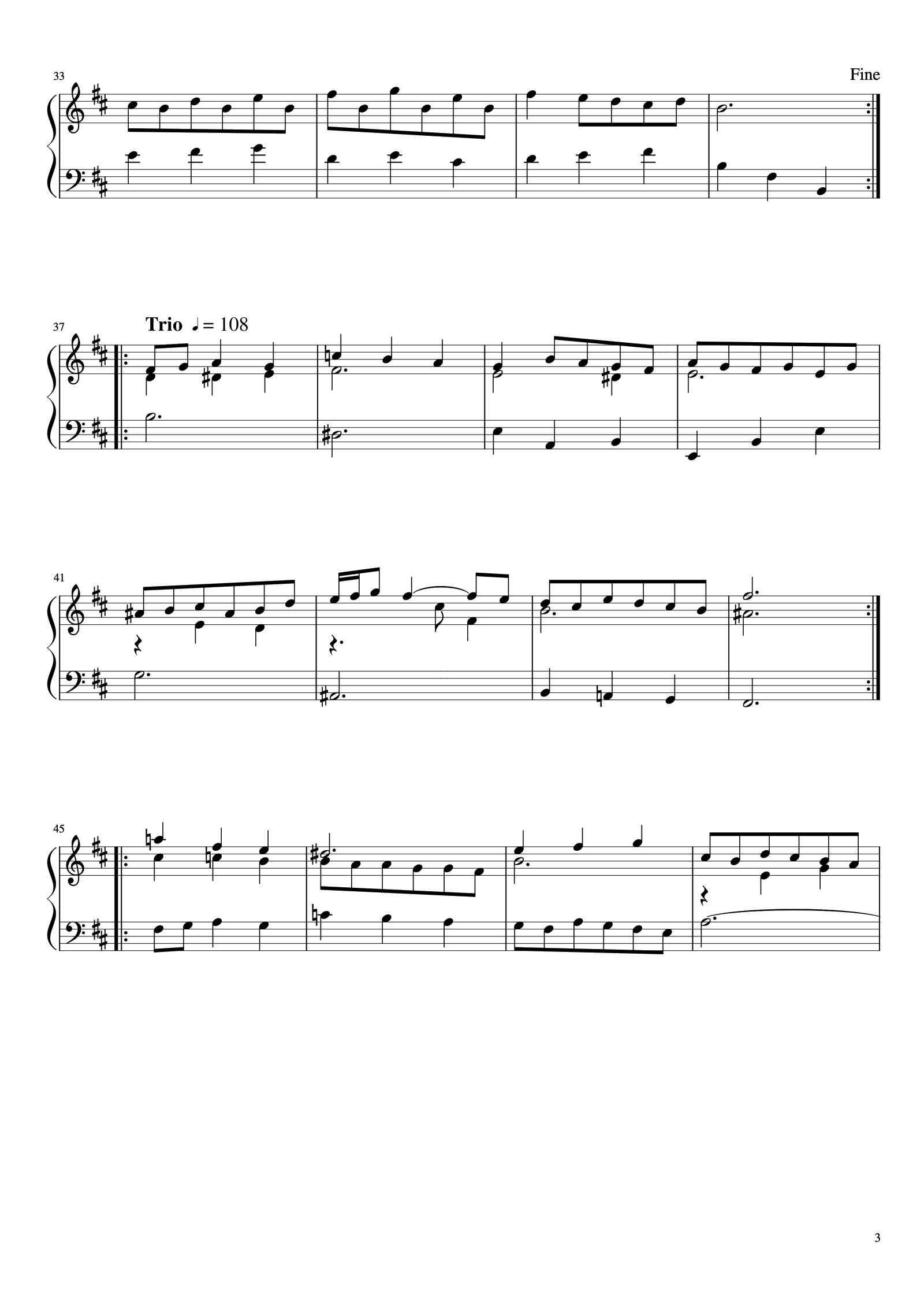 6级 小步舞曲《上音钢琴考级曲目》
