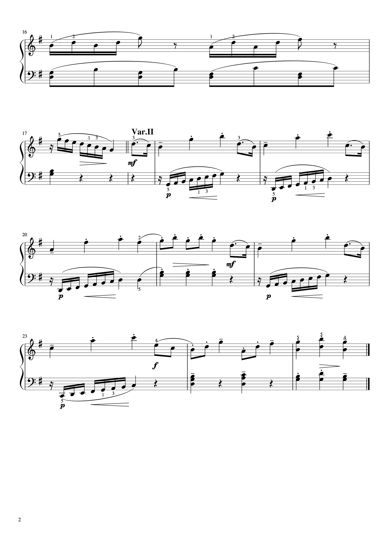 4级 时钟主题变奏曲《上音钢琴考级曲目》