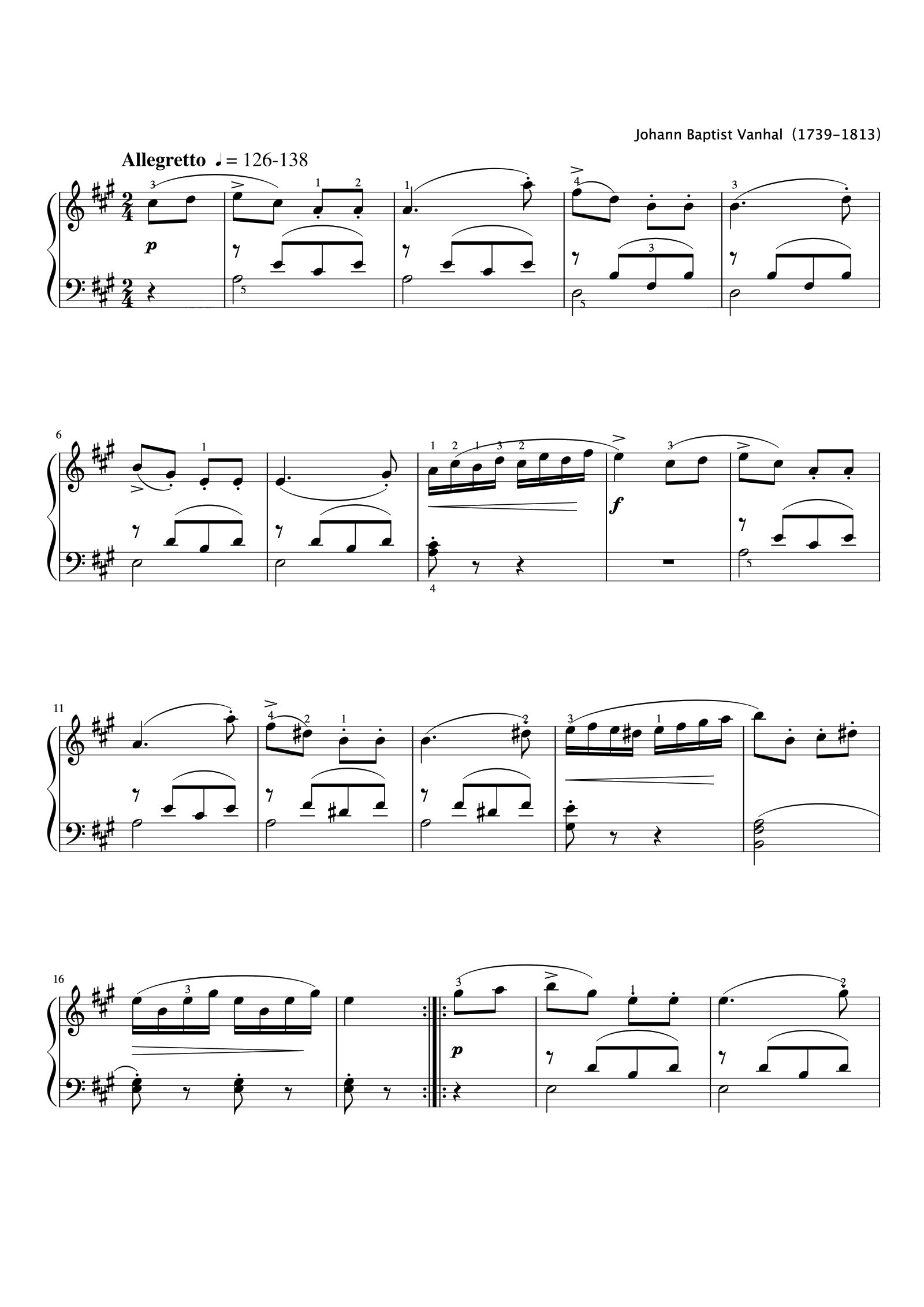 4级 A大调回旋曲《上音钢琴考级曲目》