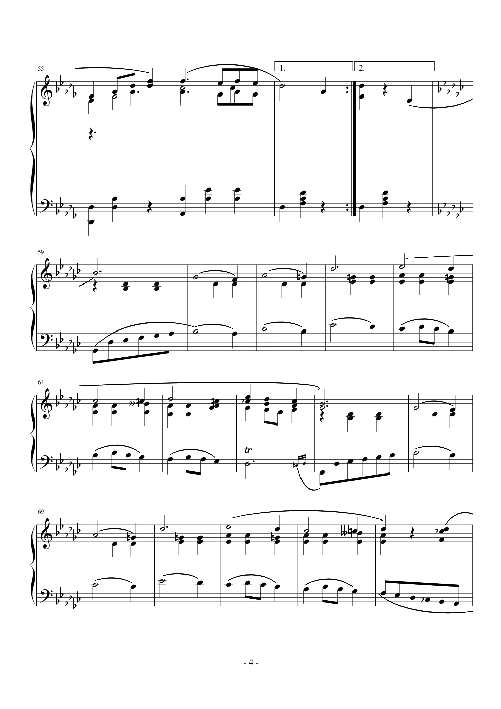 降D大调圆舞曲