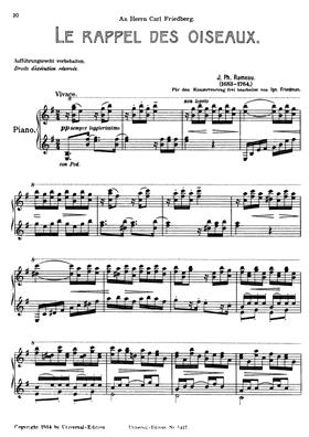弗莱德曼【� Friedman 改编曲集（Rameau-Friedman Le Rappel des Oiseaux）