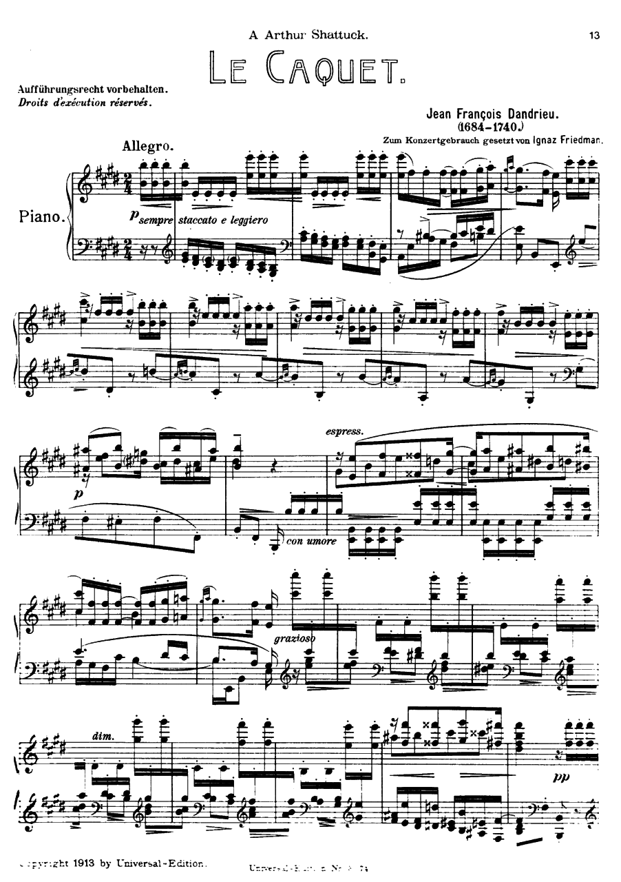 Friedman 改编曲集（Dandrieu-Friedman Caquet）