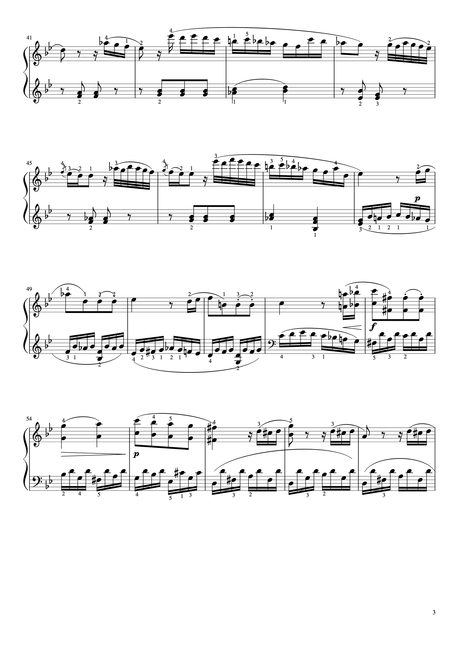 奏鸣曲 Op.49 No.1 第一乐章《小奏鸣曲集》