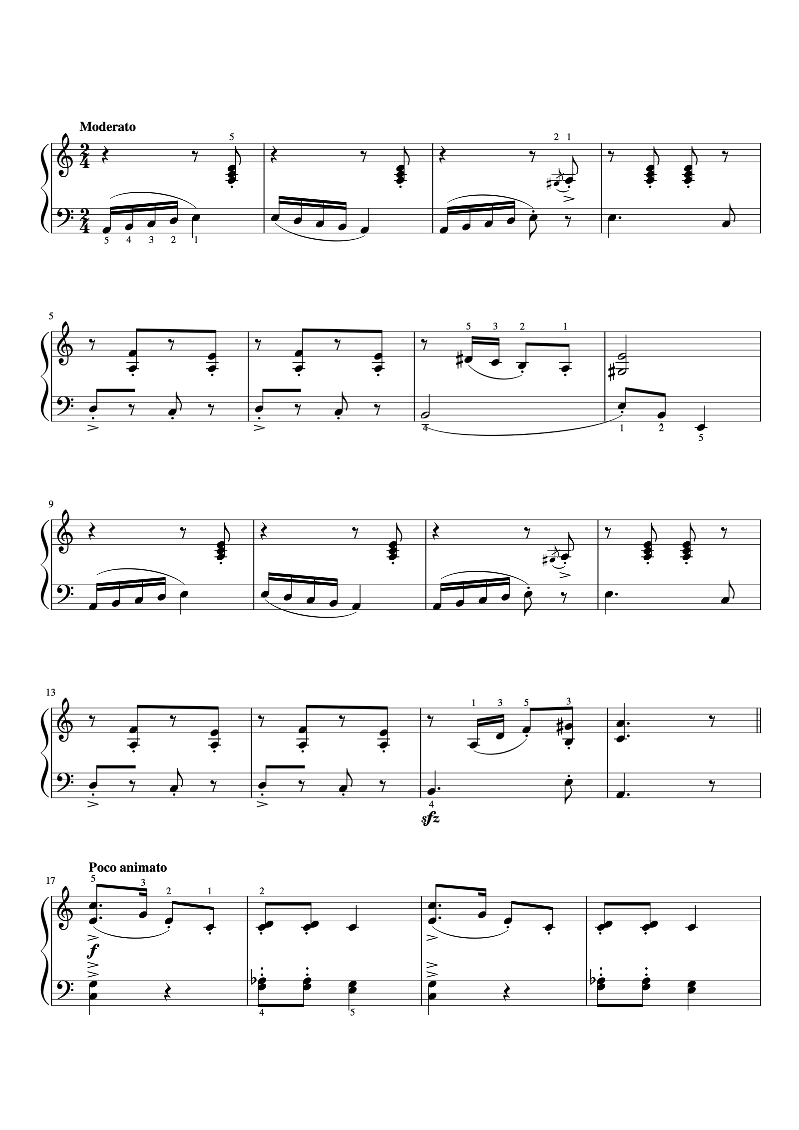 51.诙谐曲《约翰汤普森 现代钢琴教程2》