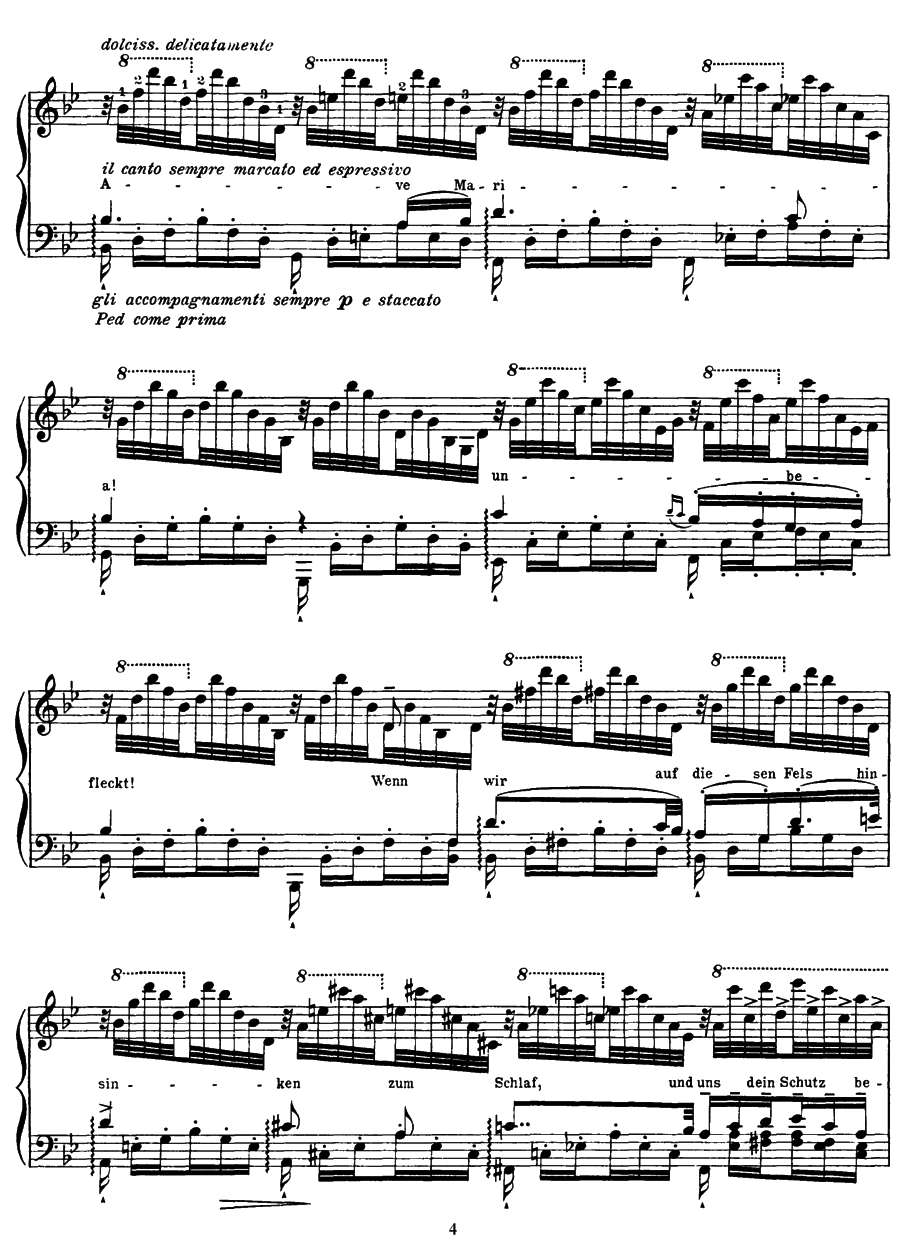 改编舒伯特12首歌曲 12 Lieder S.558（圣母颂（爱伦的第三首歌）Ave Maria D.839）