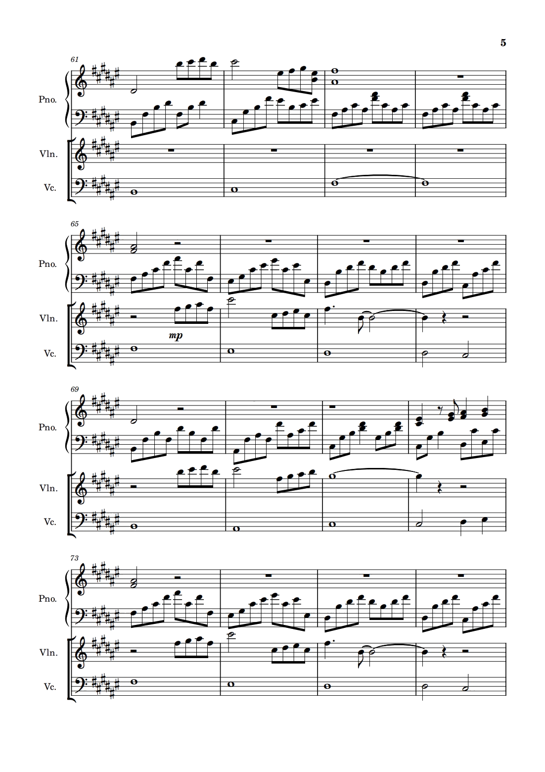 Sundial Dreams曲谱(三种乐器)