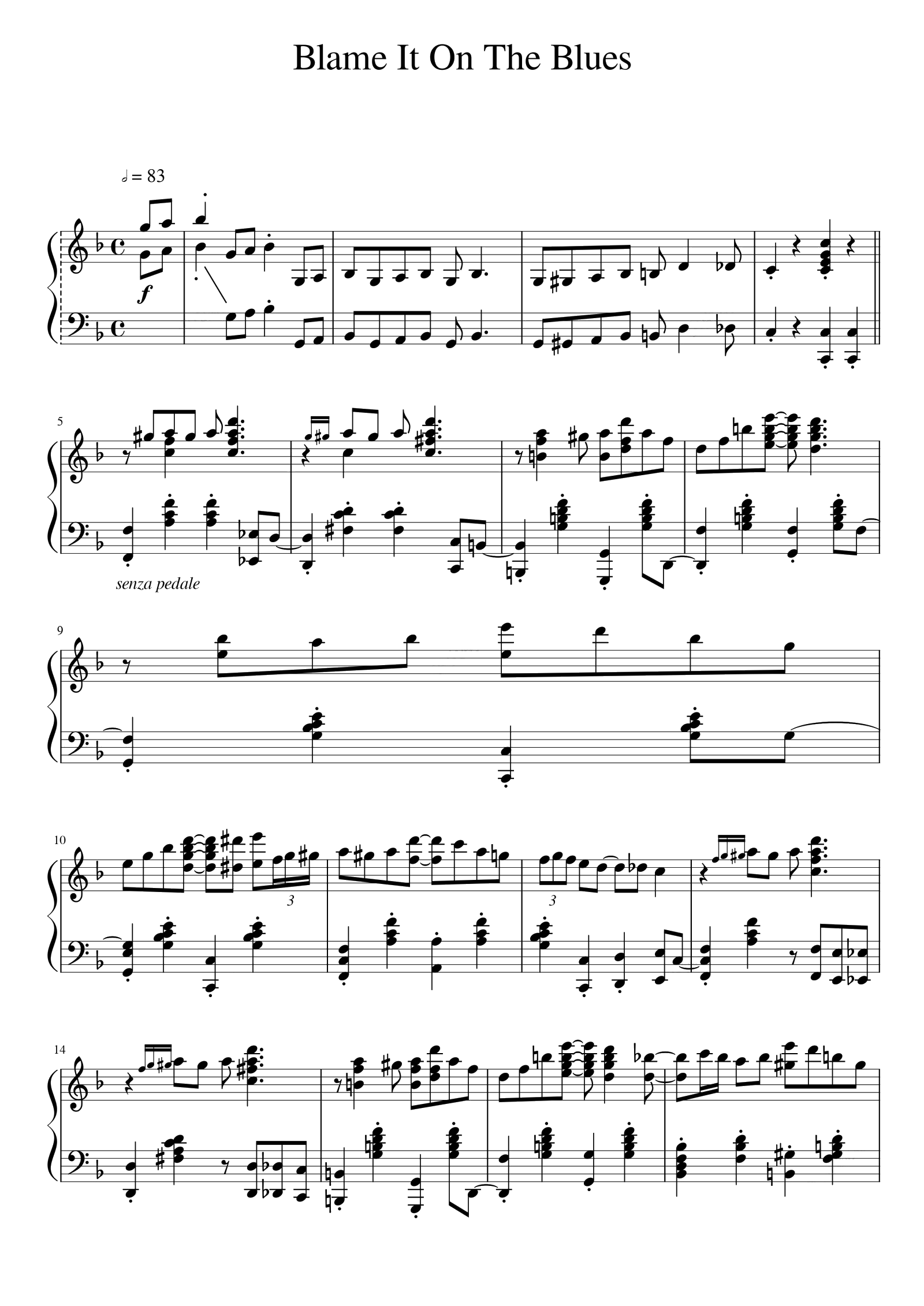 Blame It on the Blues（狐步舞曲）