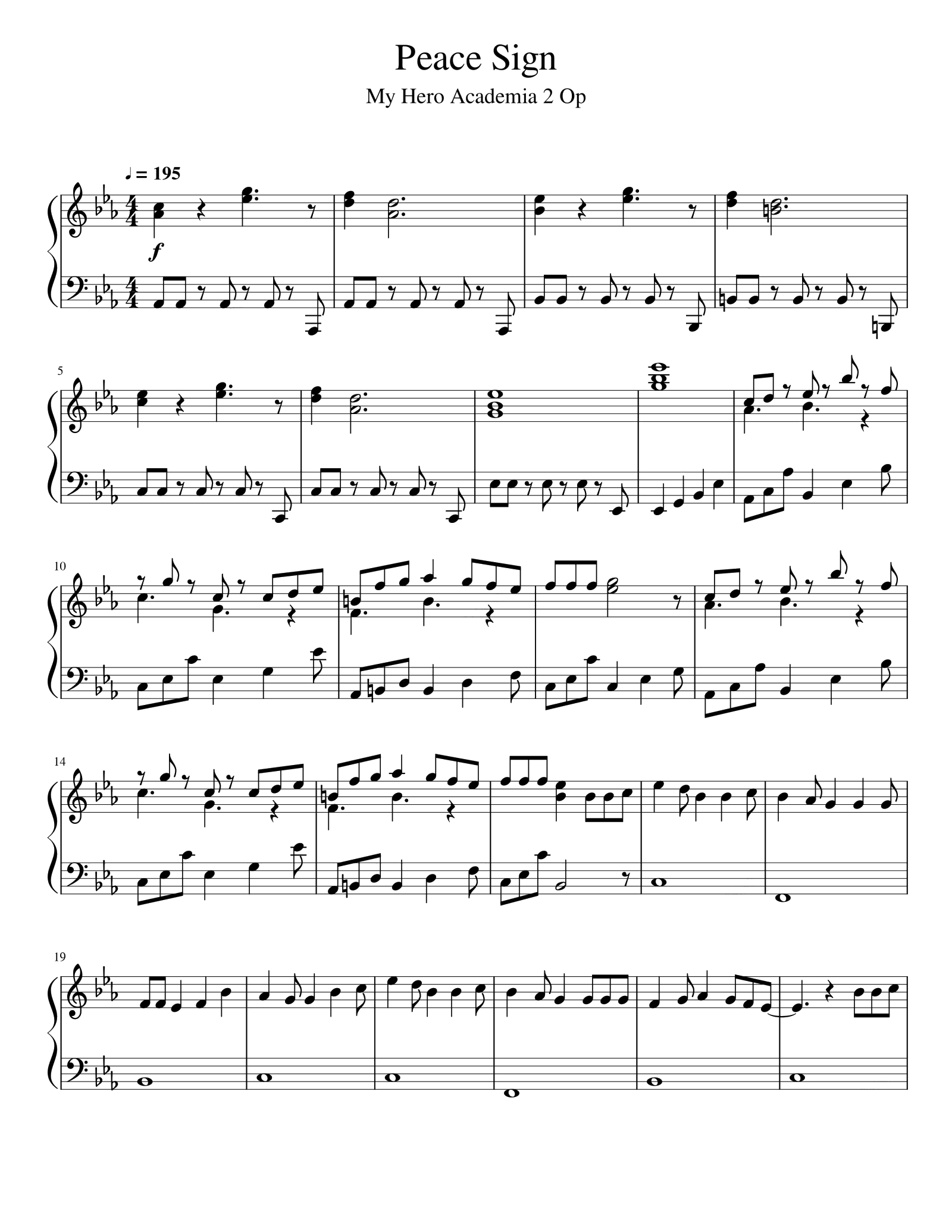 《Peace Sign》（我的英雄学院第二季主题曲）