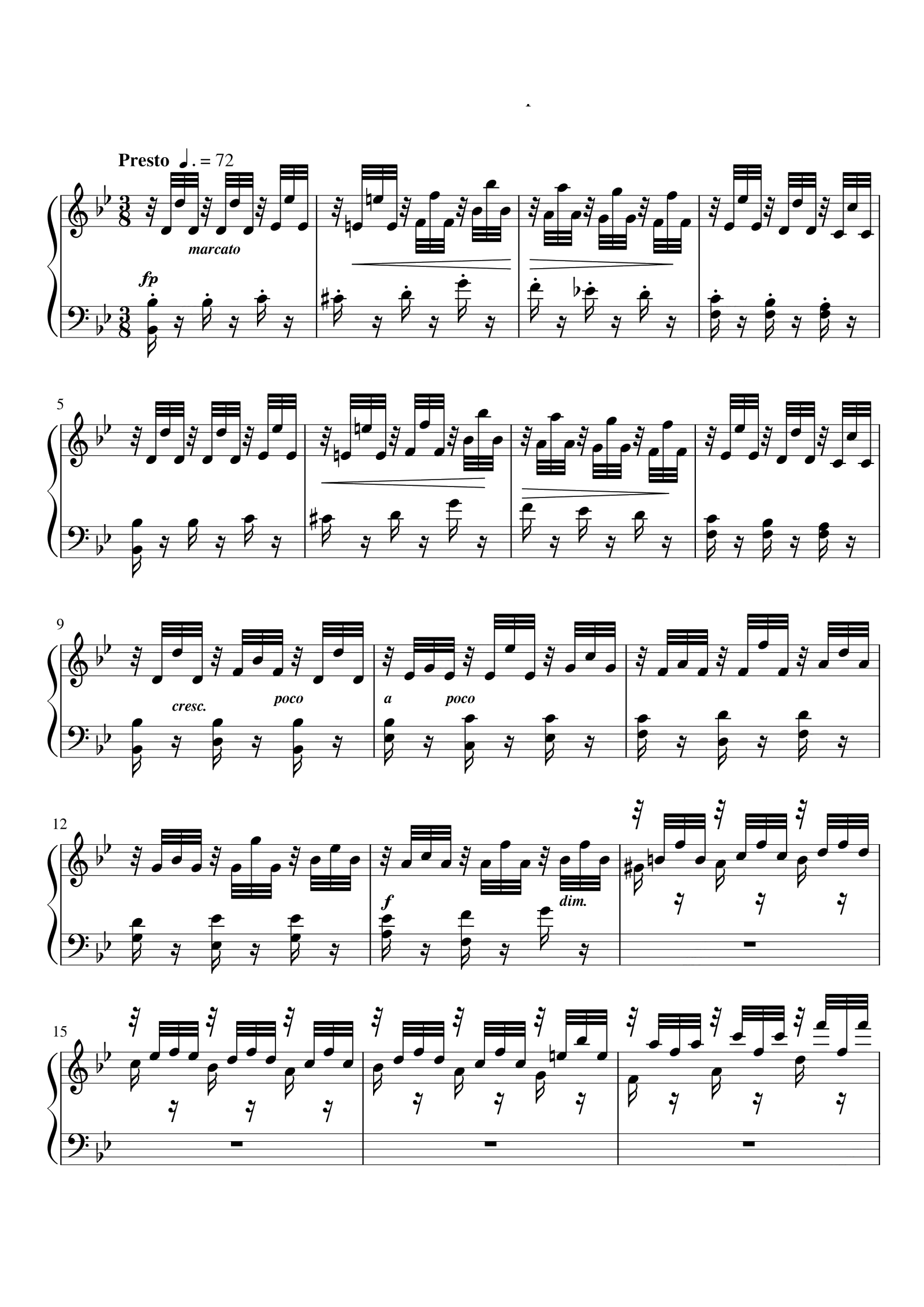 299 第13首 《钢琴快速练习曲》Op.299 No.13