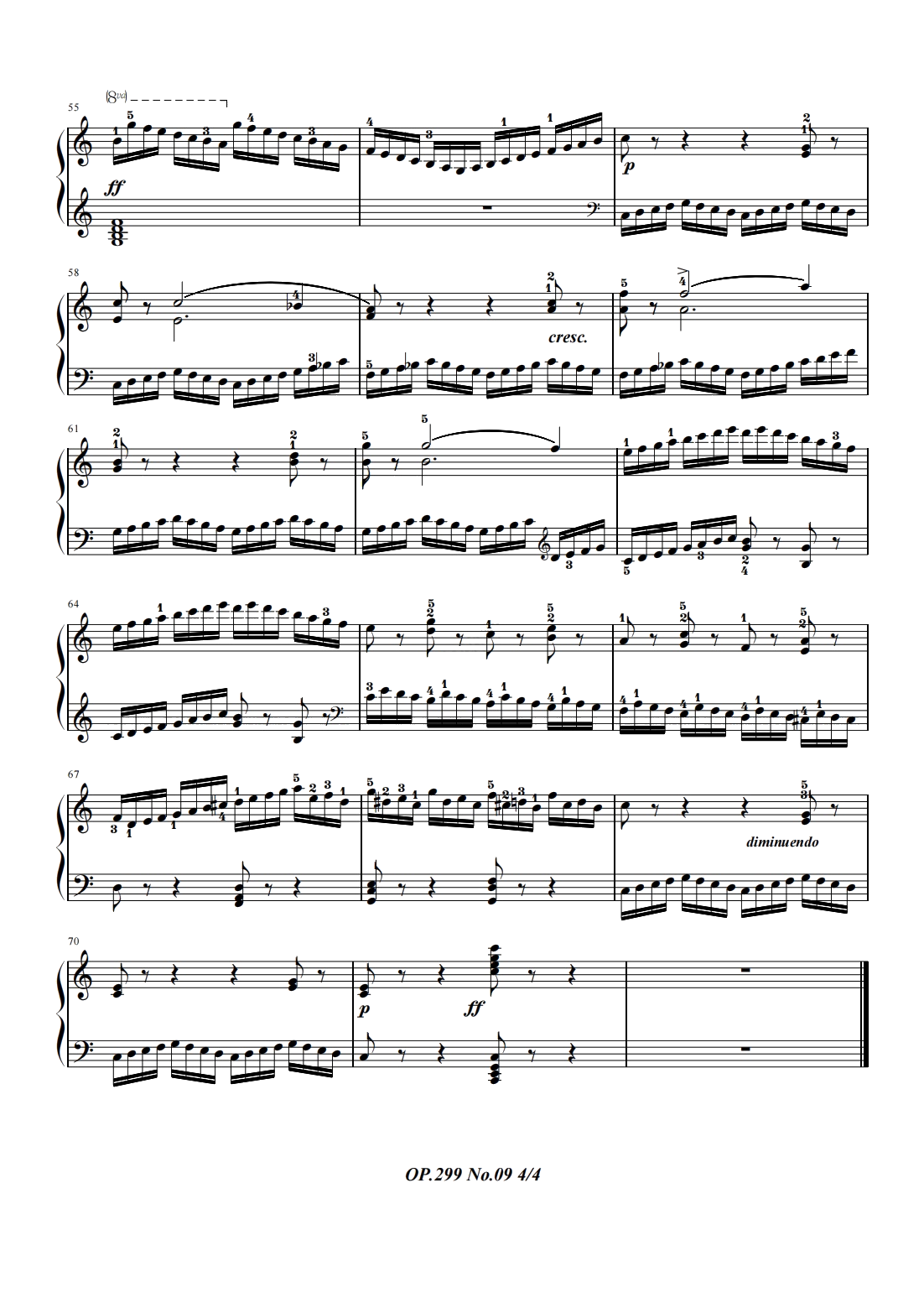 车尔尼练习曲Op.299 No_09