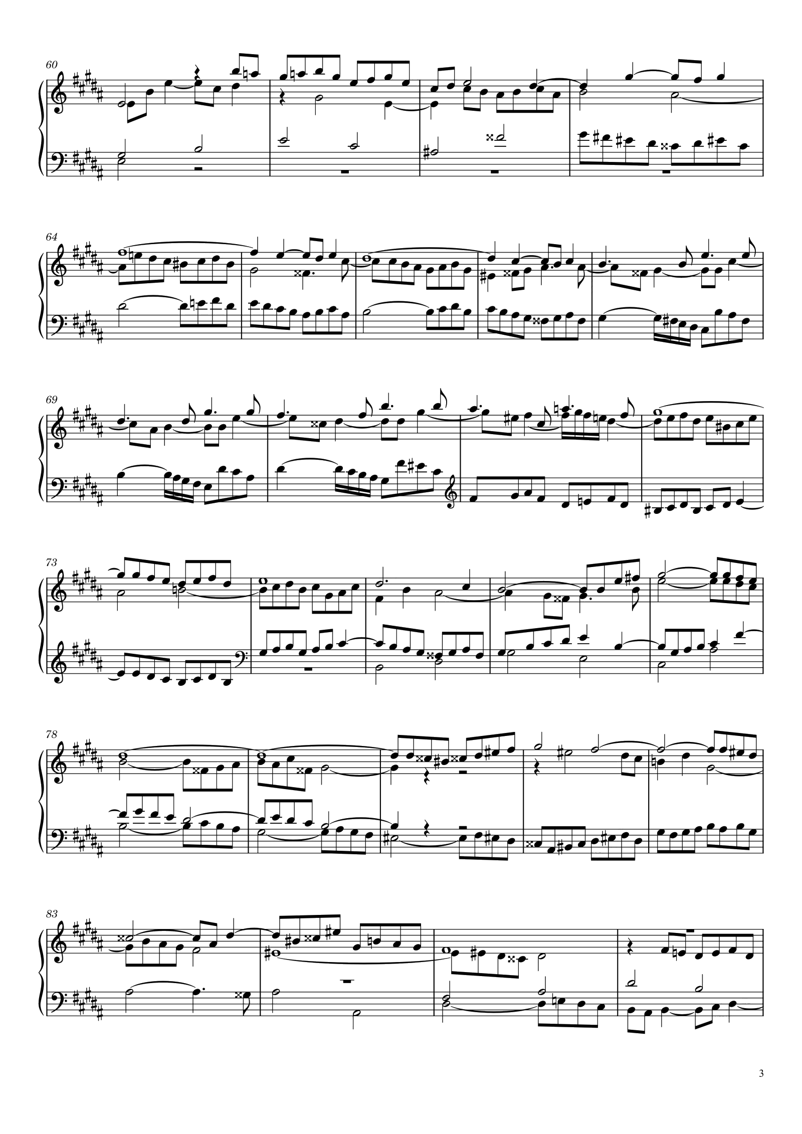 Fugue No. 23 BWV 892 in B Major