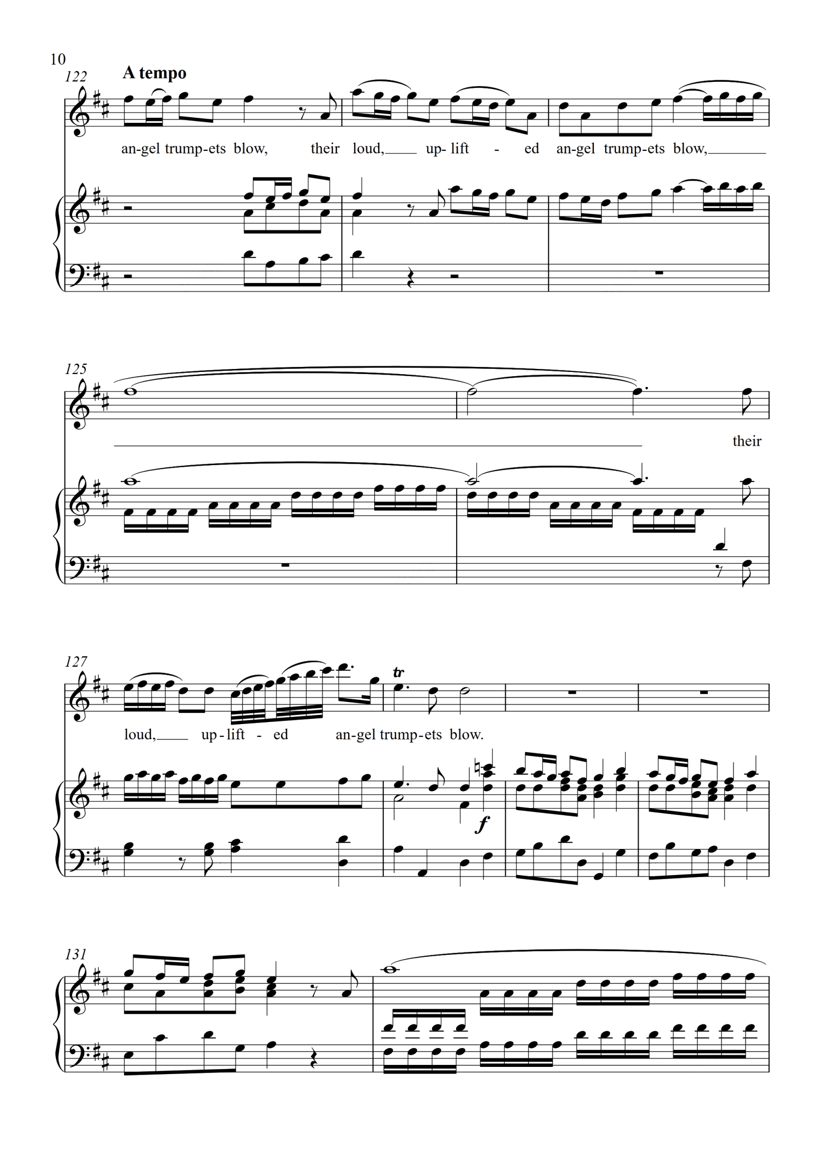 《Let the bright Seraphim》让天使永放光芒 Cecilia Bartoli版 钢琴伴奏谱完整版