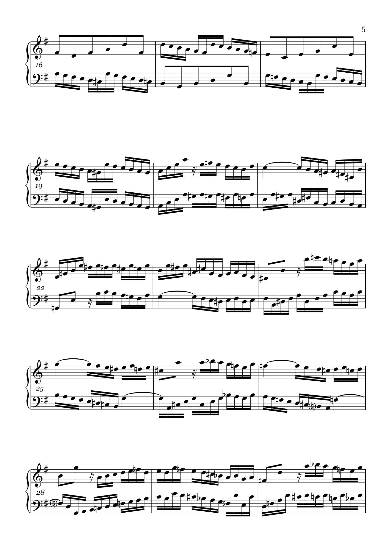 【巴赫十二平均律】第一册 第十首 E小调BWV855