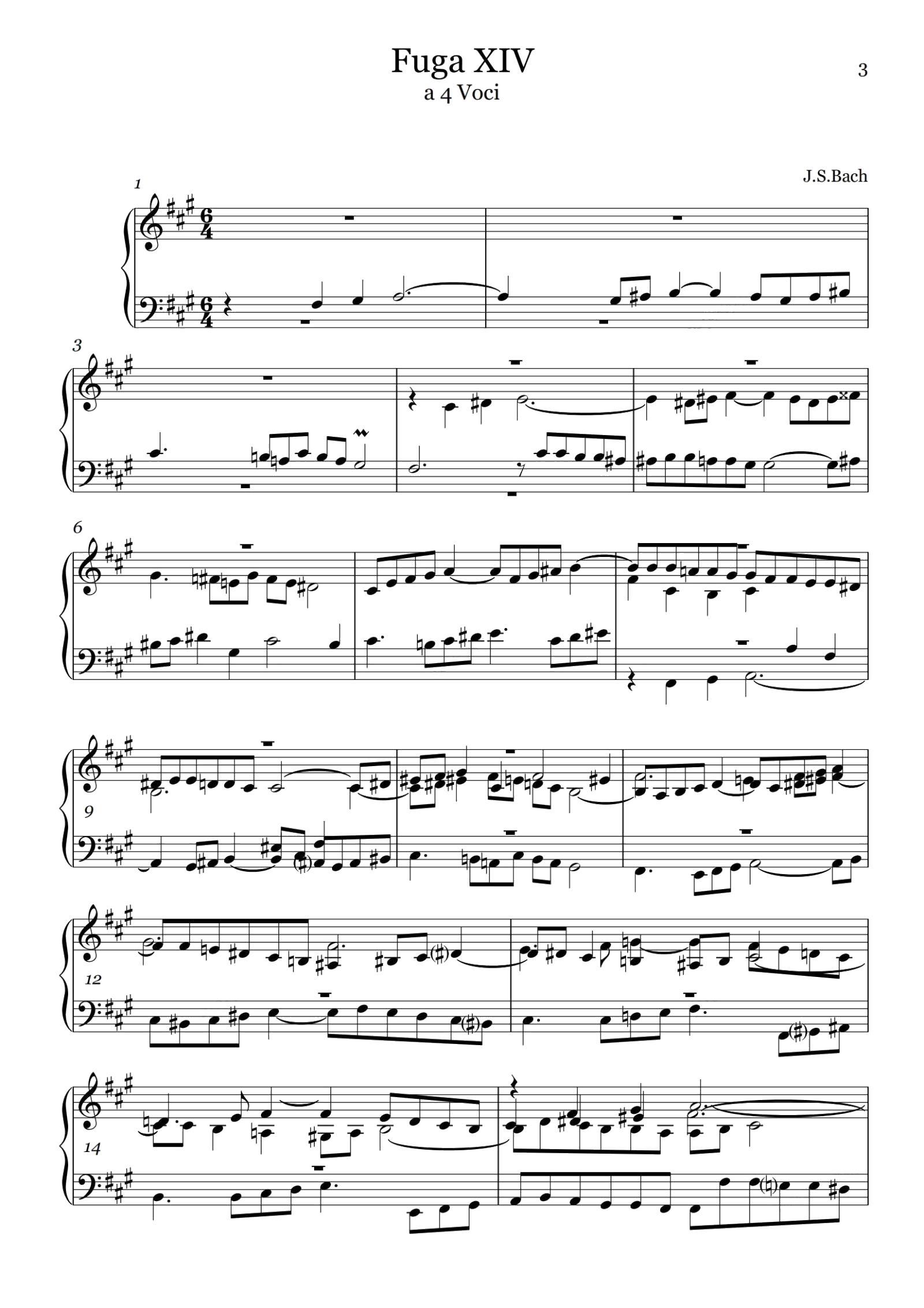 【巴赫平均律】第一册第十四首升F小调BWV859
