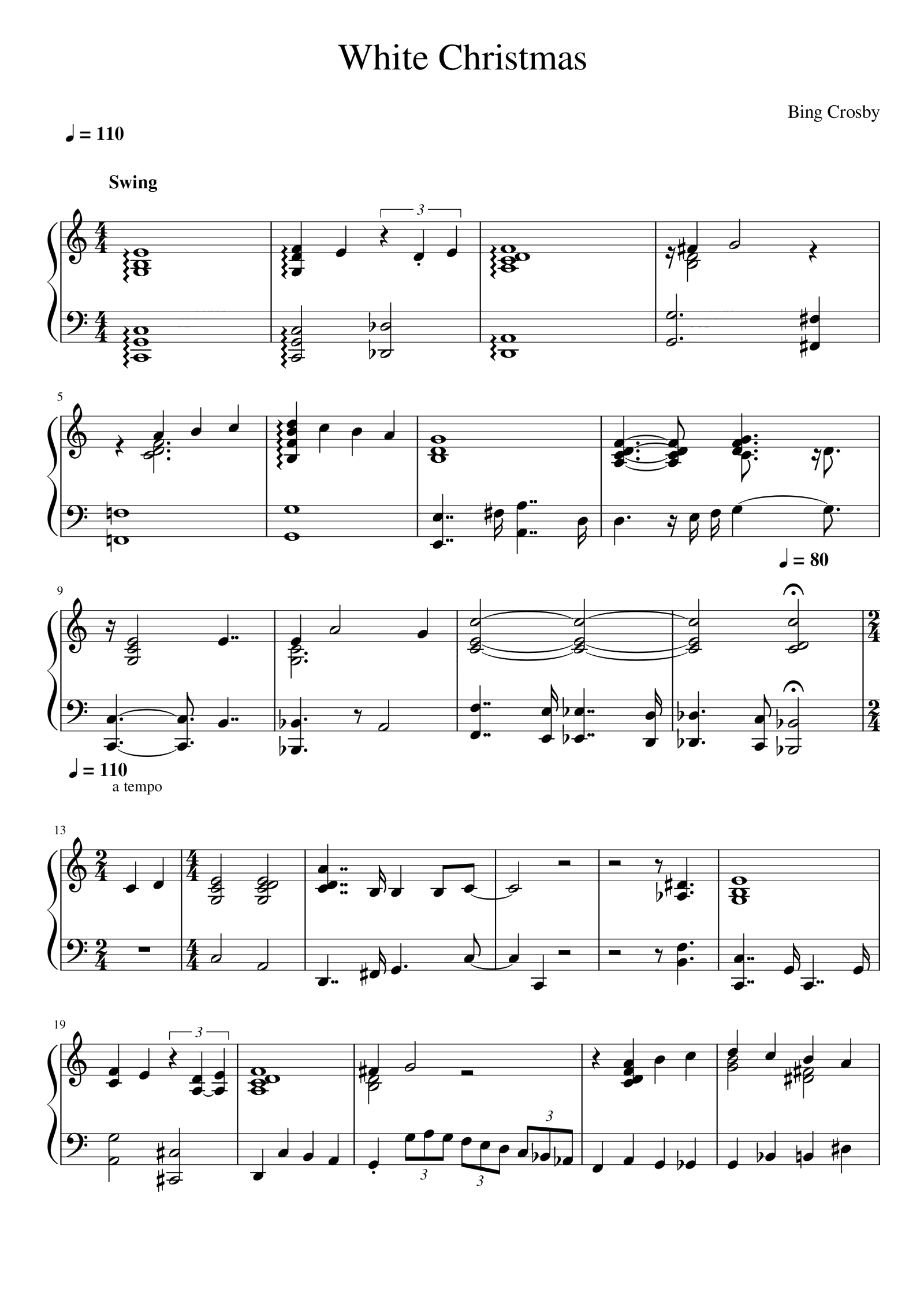 White Christmas - Bing Crosby (平克·劳斯)