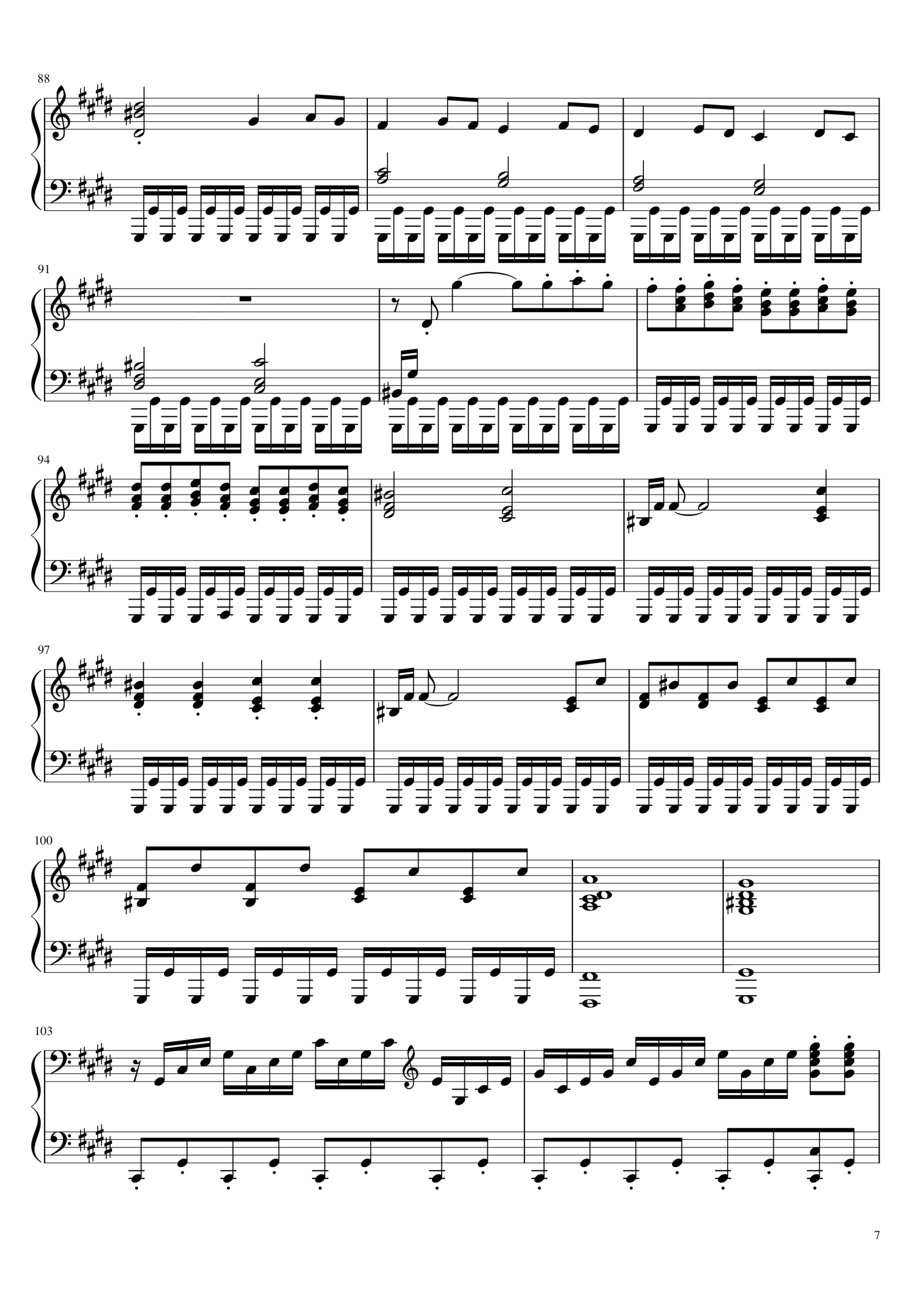 贝多芬月光奏鸣曲第三乐章 原版钢琴谱