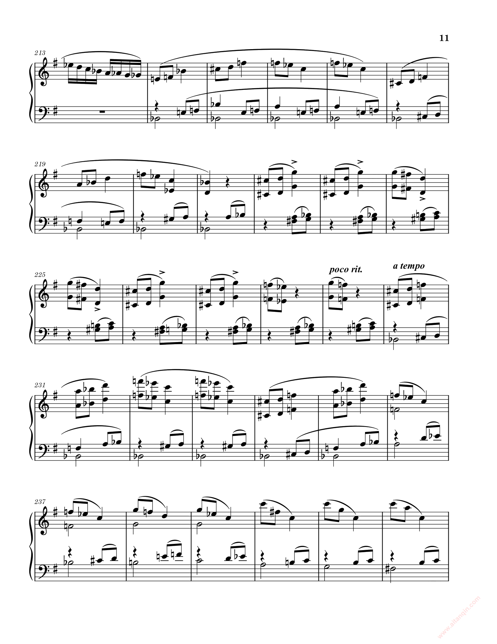 贝多芬G大调随想回旋曲 原版钢琴谱