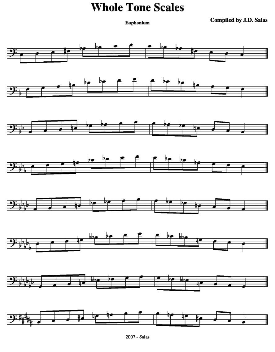whole-tone scales - euphonium