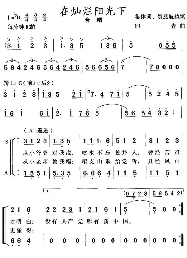 在灿烂阳光下