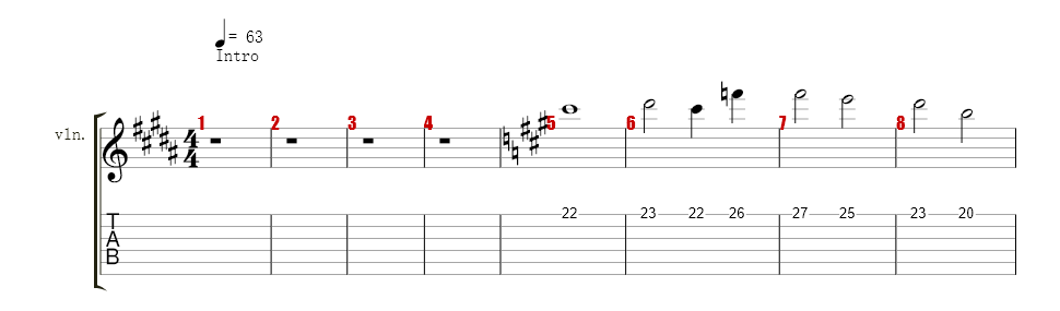 Strings (right hand)