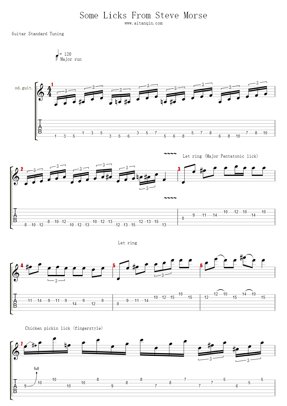 Some Licks From Steve Morse