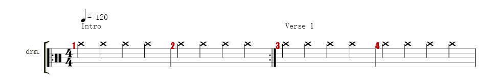 Rhythm Drums (crash cymbal)