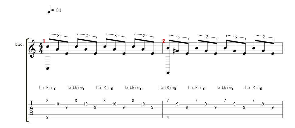 Piano (main gauche)