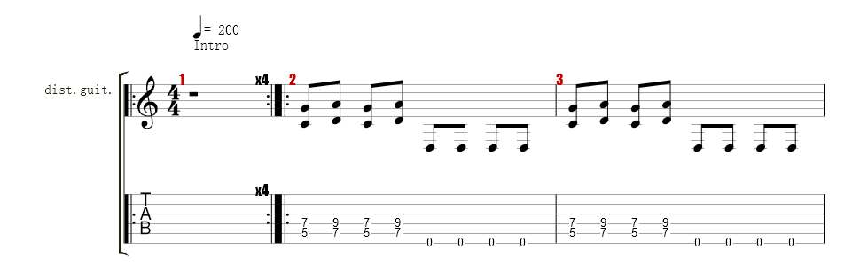 Guitar right (doubled)