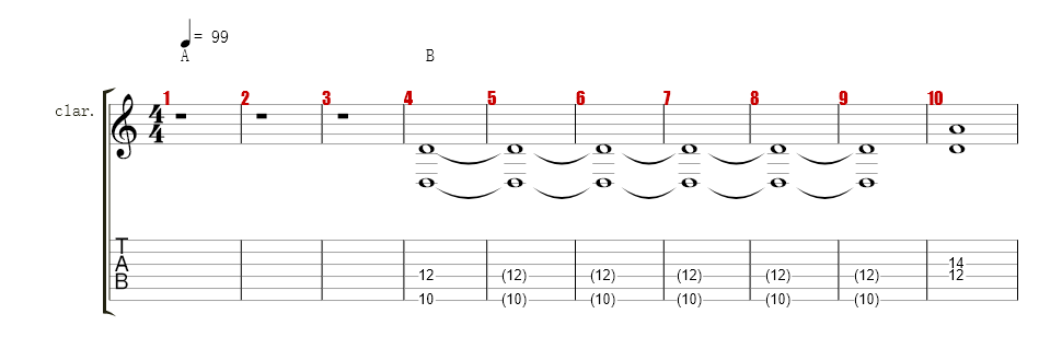 Strings 3, Clarinet 1