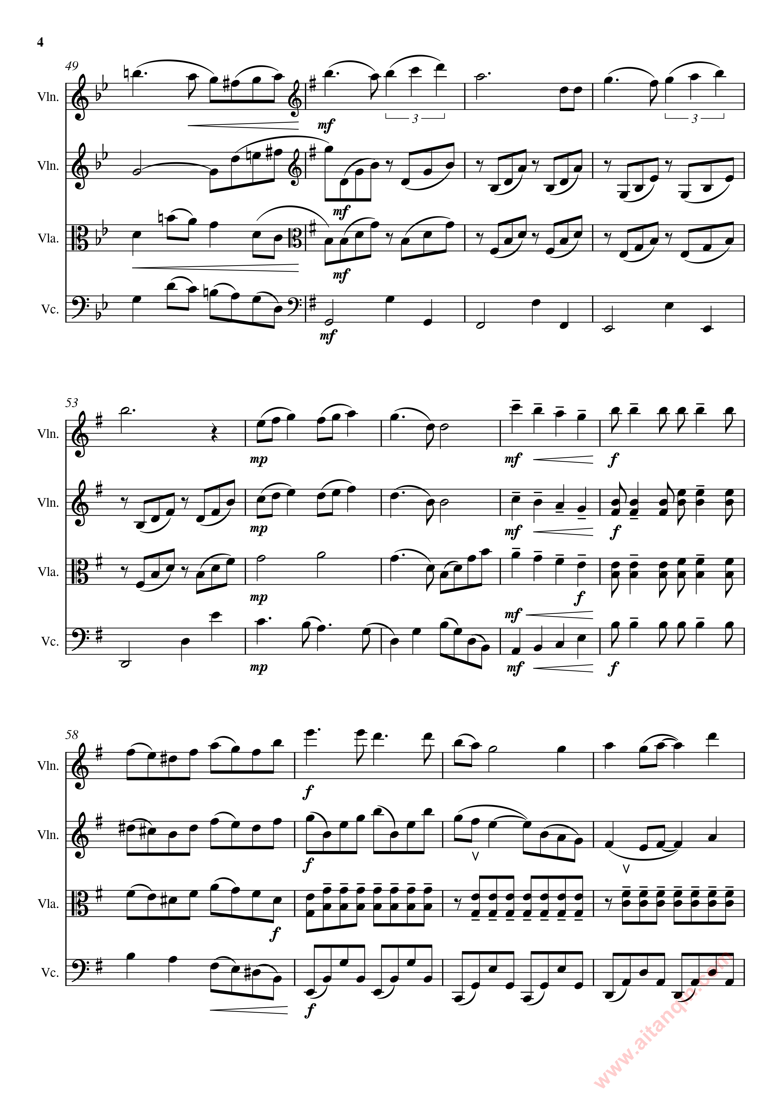 天空之城（四重奏）